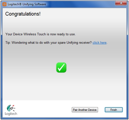 Wireless Touchpad zur Verwendung bereit