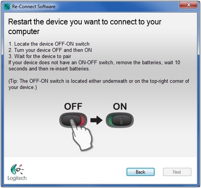 M185 mouse restart window