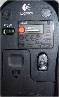 M225 mouse Unifying logo