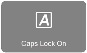 Режим Caps Lock на клавиатуре K750 включен