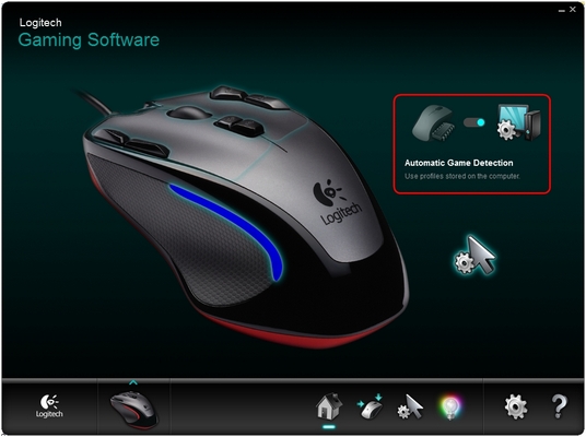 Mode de détection de jeu automatique de la souris G300