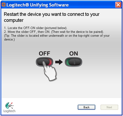 Restart the device window