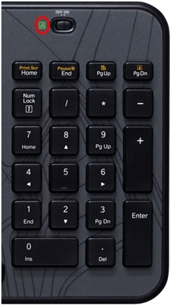 MK360 Keyboard Caps Lock Light
