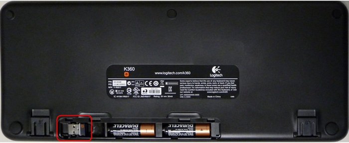K360 接收器的收存