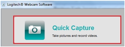 Option Quick Capture du logiciel de webcam