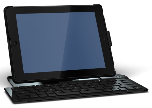 Halterung des Logitech Fold-Up Keyboard für iPad 2