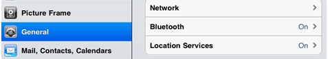 iPad Settings General