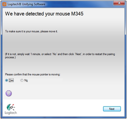 Souris M345 détectée