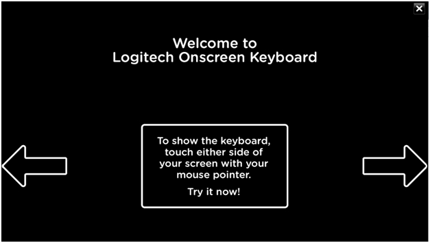 Onscreen Keyboard Instruction Window