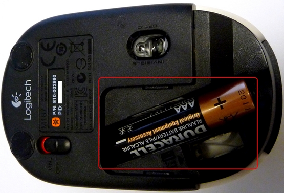 Batterie der M187-Maus