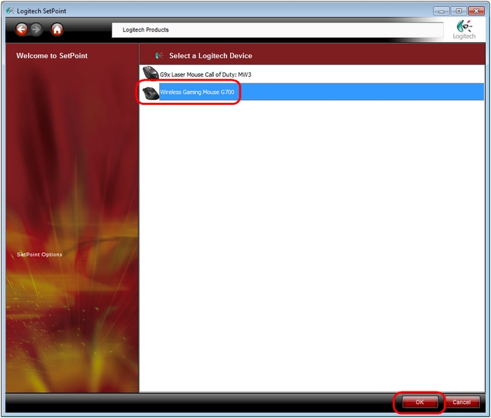 Select the G700 gaming mouse