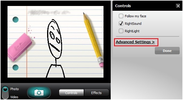 LWS Advanced Settings Window