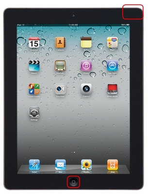 iPad Home and Lock buttons