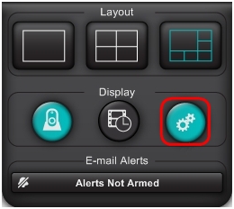 Botão de configurações do Alert Commander