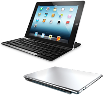 Ultrathin Keyboard Cover for iPad 2, iPad (3rd + 4th Generation) - White