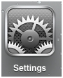 iPhone Settings (Beállítások) ikon