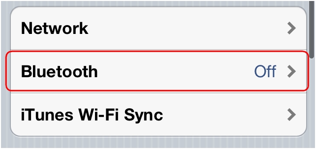 iPhone: Settings (Настройки) > General (Основные) > Bluetooth