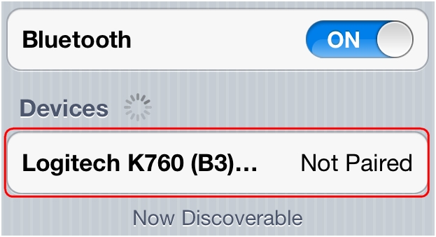 Клавиатура K760 не сопрягается с iPhone