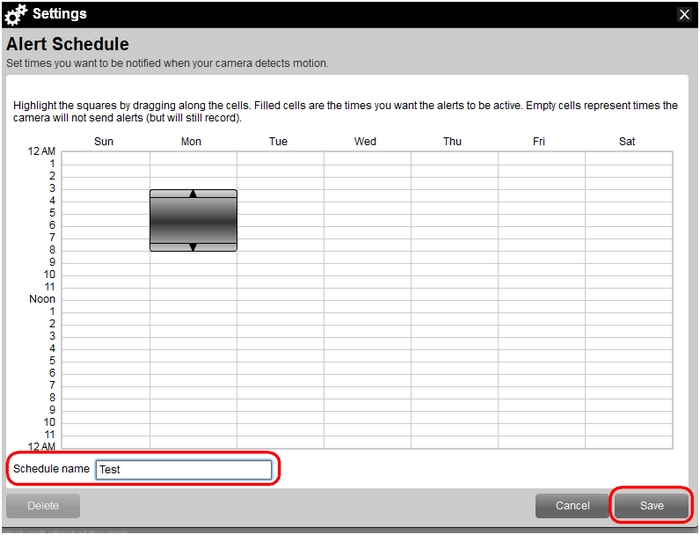 Name custom schedule in Web Commander
