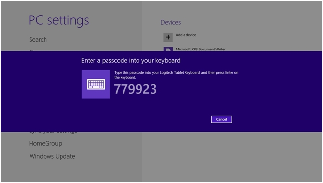 Windows 8 PC Settings Passcode