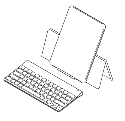 Clavier Logitech Tablet Keyboard sur le support