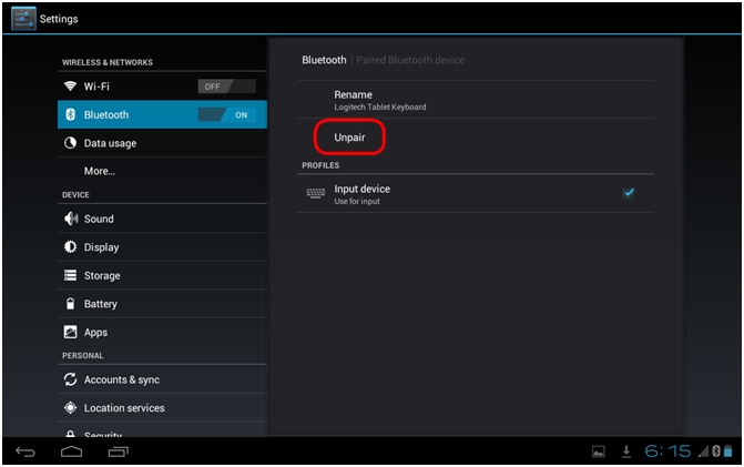 Android 4x Settings Bluetooth On