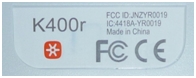 Etikett der K400r