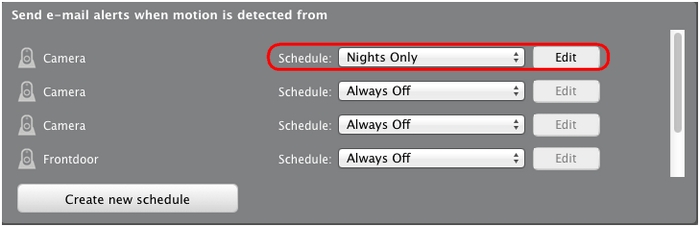 Nights only schedule