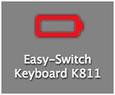 K811 Caps Lock menu bar notification