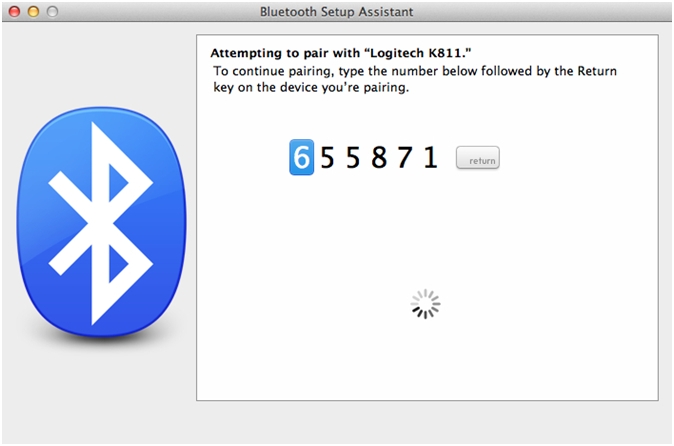 K811 Bluetooth Setup Assistant Pairing K811