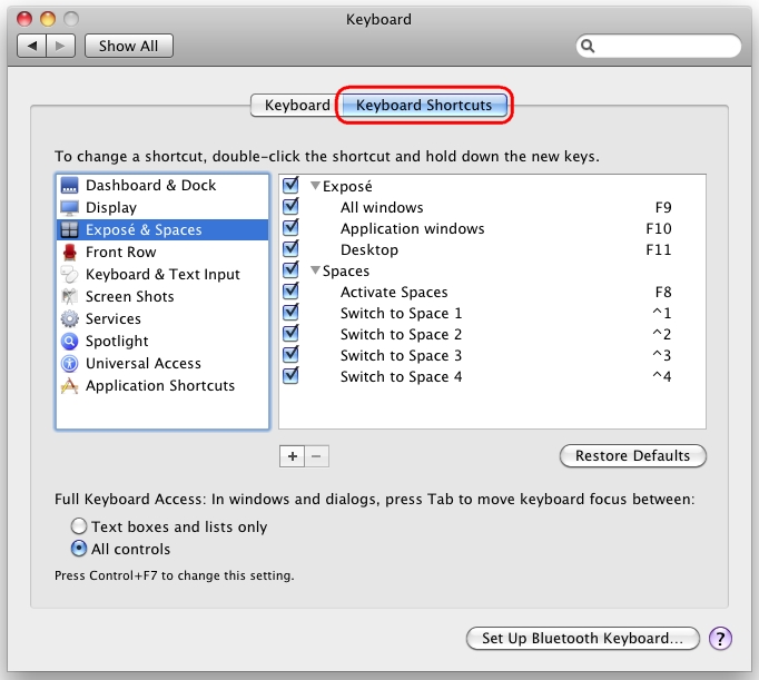 Assigning Mission Control keys for the K811 Bluetooth keyboard in