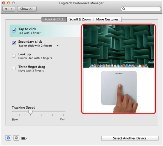 Trackpad video demonstrations in LPM