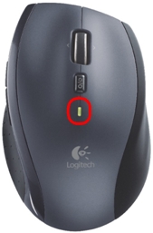 Spia del livello di carica della batteria sul mouse M705