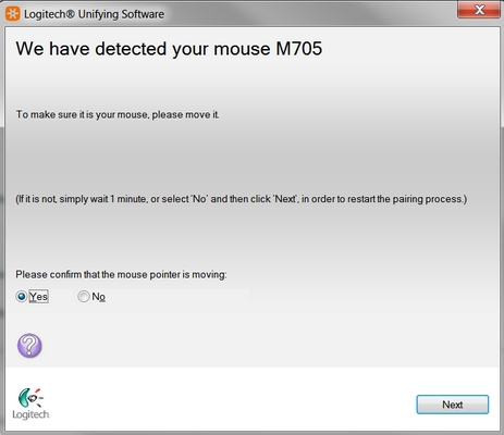 M705 Mouse Detected