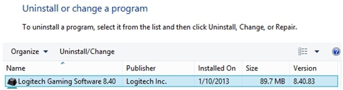 Удаление в Windows 8