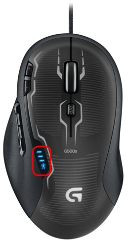 Témoins lumineux de la souris G500s