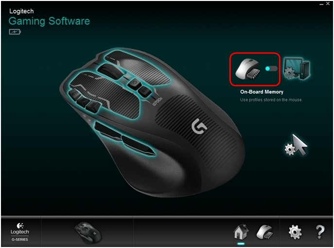 G700s On-Board Memory selected