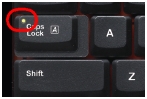 K340 Caps Lock indicator light