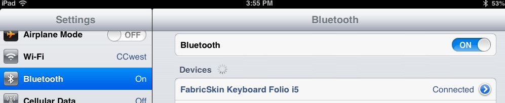 Logitech FabricSkin Keyboard Folio Bluetooth pairing