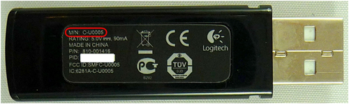 簡報器接收器型號位置