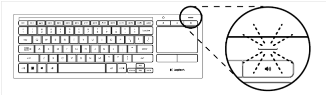 Recharge the K830 keyboard