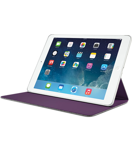 Hinge Flexible case with any angle stand for iPad Air - Mid-Gray