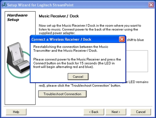 SetUp Wizard Re-pair Receiver