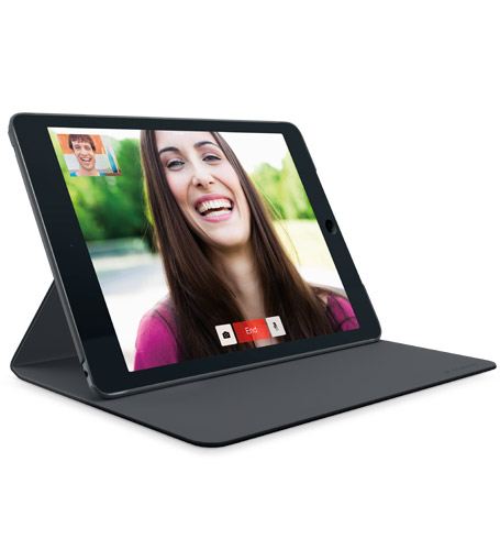 Hinge Flexible case with any-angle stand for iPad Air 2 - Black