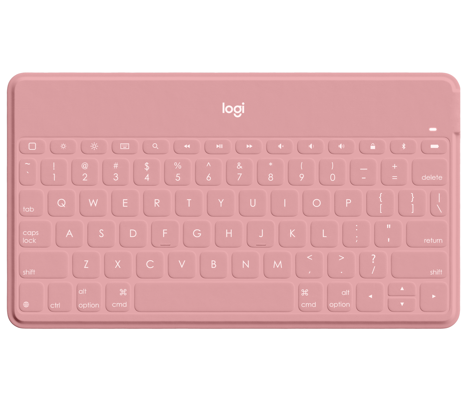 Keys-To-Go - Blush Keyboard with White iPhone Stand